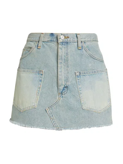 Sea Women's Alba Patch-pocket Denim Miniskirt In Blue