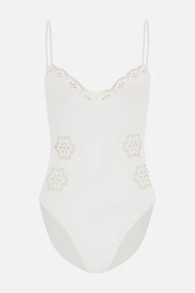 Sea Women's Babette Eyelet One Piece Swimsuit In White