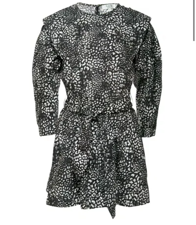 Sea Women's Calla Cheetah Long Sleeve Belted Tunic Dress In Night In Multi