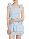 Sea Women's Cole Smocked Minidress In Sky