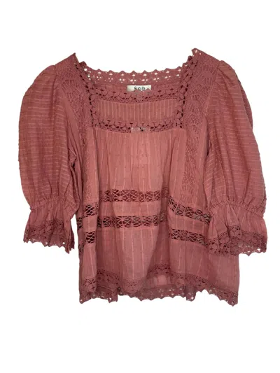 Sea Women's Haven Puff Sleeve Top In Rose In Multi