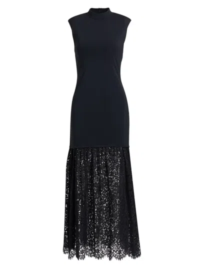 Sea Women's Suzy Sleeveless Lace-hem Maxi Dress In Black