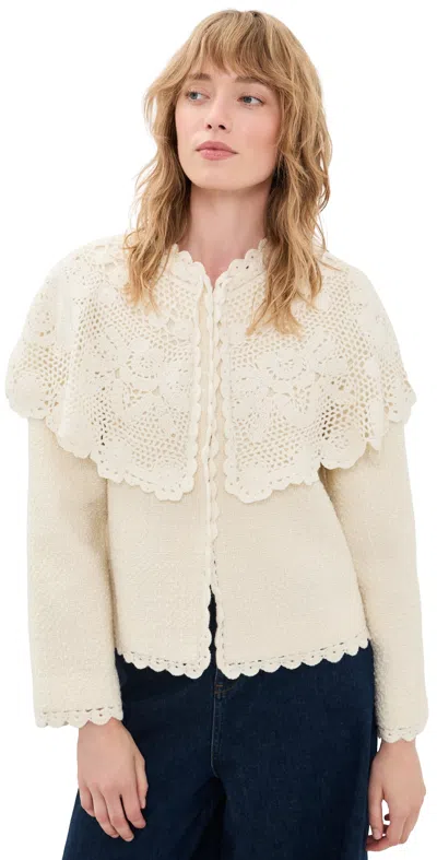Sea Wright Knit Cape Jacket Cream