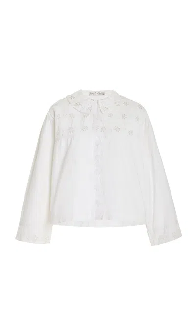 Sea X Paloma Vintage Paloma Eyelet Cotton Top In White