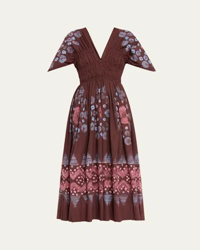 Sea Yana Tie-dye Midi Dress In Rose