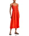 Sea Zora Solid Tank Button Down Midi Dress In Chili