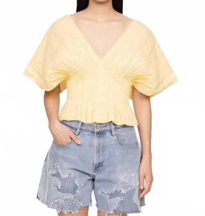 Sea Zora Top In Butter In Yellow