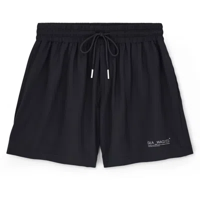 Sea_washed Men's Classic Beach Shorts, Black