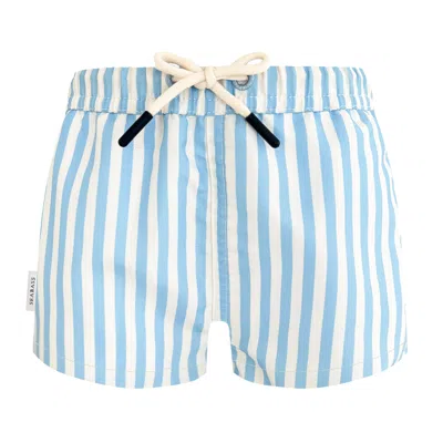 Seabass Men's Blue / White Uv Swim Short Forte Dei Marmi - Blue Stripes In Blue/white