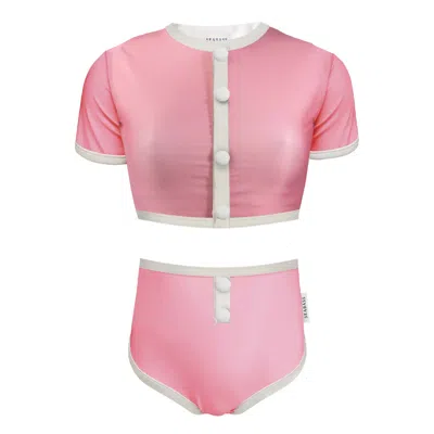 Seabass Pink / Purple Women Uv Two-piece Swimsuit Coco Miami - Pink In Pink/purple