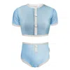 Seabass Women Uv Two-piece Swimsuit Coco Forte Dei Marmi - Blue In Blue