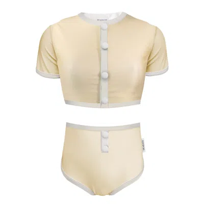 Seabass Yellow / Orange Women Uv Two-piece Swimsuit Coco Capri Lemon - Yellow In Yellow/orange