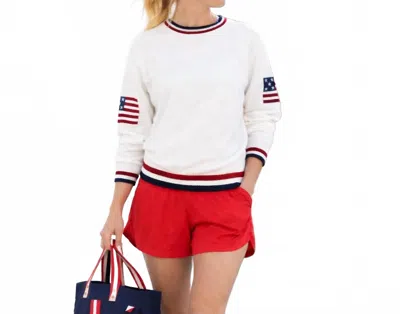 Seabird Clothing Edgartown Americana Sweater In White