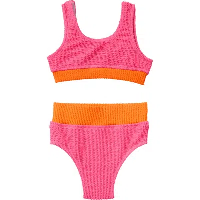 Seaesta Surf Kids' Crinkle Two-piece Swimsuit In Purple