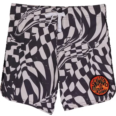Seaesta Surf Kids' Hazy Daze Swirl Swim Trunks In Black