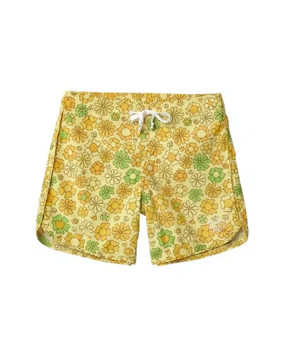 Seaesta Surf Kids' X Surfy Birdy Retro Daydream Boardshorts In Yellow