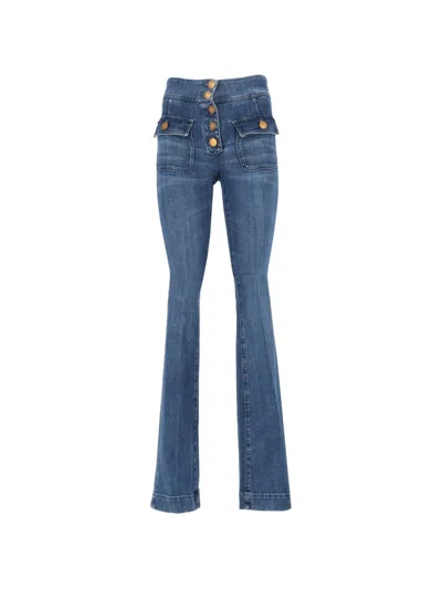 Seafarer Anais Button-down Flared Jeans In Blue