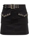 Seafarer Belted Mini Skirt In Black
