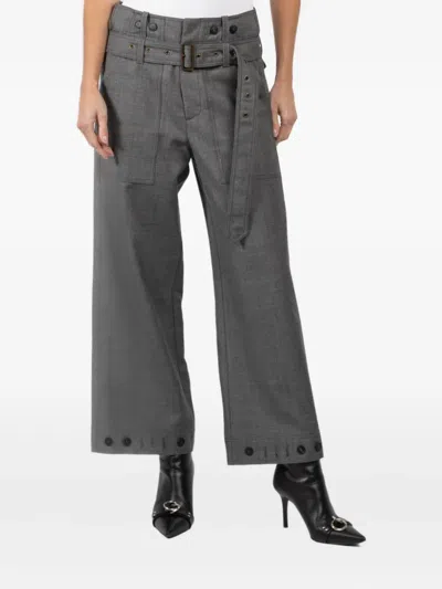 Seafarer Belted Trousers In Gray