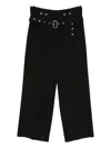 Seafarer Belted Wide-leg Trousers In Black