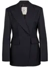Seafarer Gilda Tailored Jacket Back Vent Lapels In Black