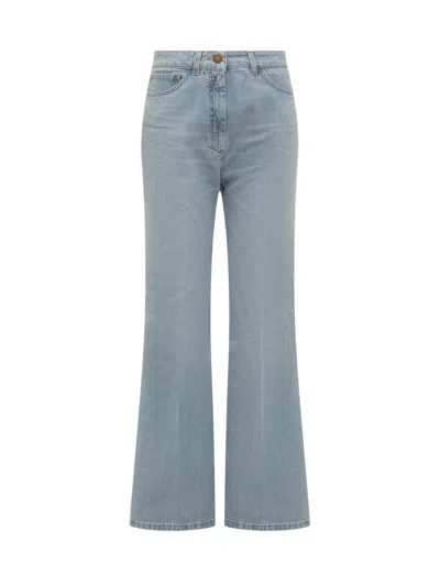 Seafarer Blue Flared High Rise Jeans