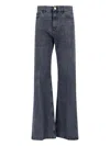 Seafarer Bootcut Jeans In Worn Grey Cotton In Black