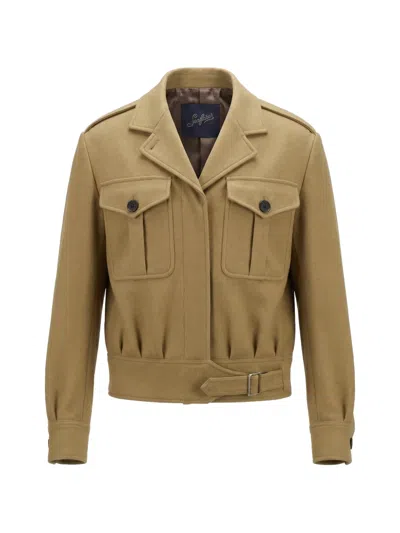 Seafarer Buckled Jacket In Brown