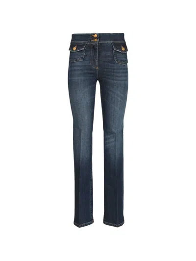 Seafarer Button Flap Pocket Denim Jeans In Blue