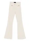 Seafarer Buttoned Flared Trousers In Neutral