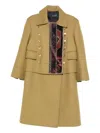 Seafarer Buttoned Panelled Coat In Brown