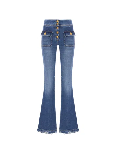 Seafarer Button-front Flared Jeans In Blue