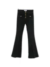 Seafarer Button-up Flared Jeans In Black