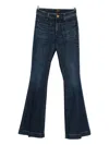 Seafarer Capucine Flap-pocket Bootcut Jeans In Blue