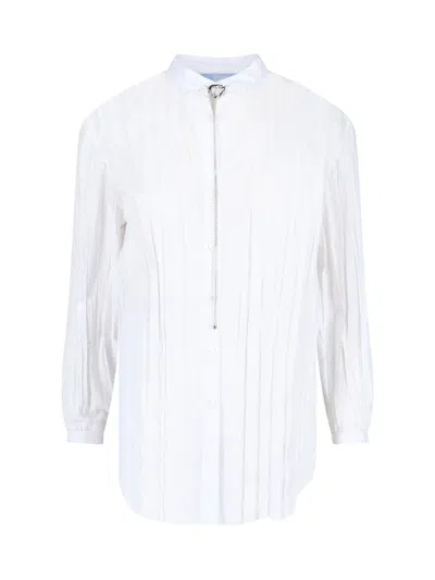 Seafarer White Crinkle Shirt With Chain Detail