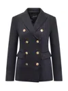 Seafarer 'chantal' Gabardine Double-breasted Jacket In Blue