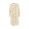 Seafarer 'cleo' Coat In Frisée Faux Fur In White