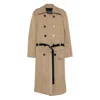 Seafarer Double-breasted Belted Coat In Brown