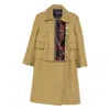 Seafarer Buttoned Panelled Coat In Gold