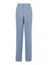 Seafarer 'colorado' Light Blue Pants With Maxi Pocket Applied On The Back In Fabric  Woman