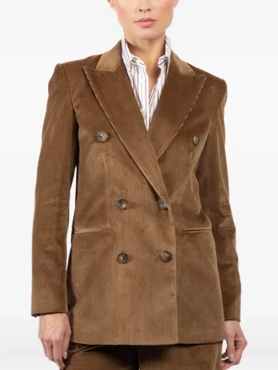 Seafarer Corduroy Blazer In Brown