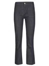 Seafarer Cropped Flare Denim Jeans In Navy