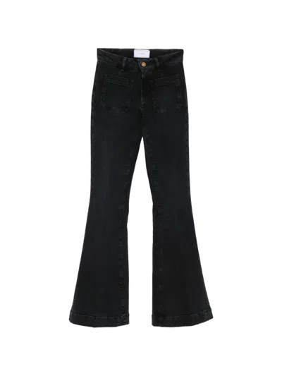 Seafarer Delphine High-waisted Flared Jeans In Black