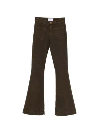 Seafarer Delphine High-waisted Flared Jeans In Brown