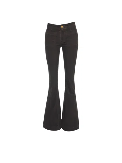 Seafarer Delphine Stretch-corduroy Flared Trousers In Brown