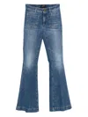 Seafarer Delphine Pocket Flare Jeans In Blue