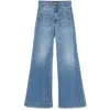 Seafarer 'jane' Blue Trousers With Front Pockets And Washed Effect