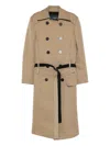 Seafarer Double-breasted Belted Coat In Brown