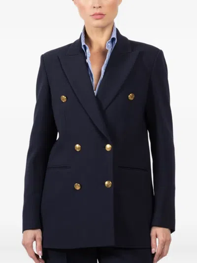 Seafarer Double-breasted Blazer In Blue