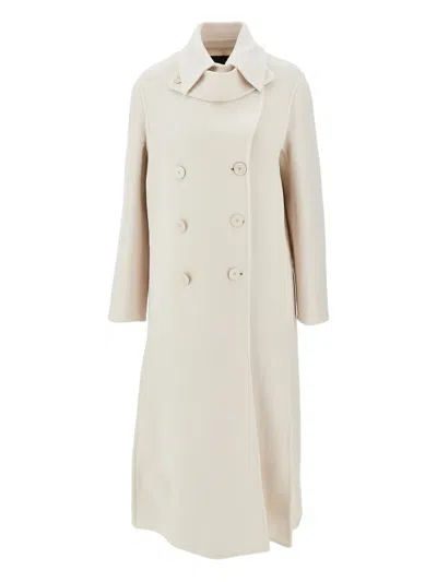 Seafarer Double-breasted Coat In Neutral